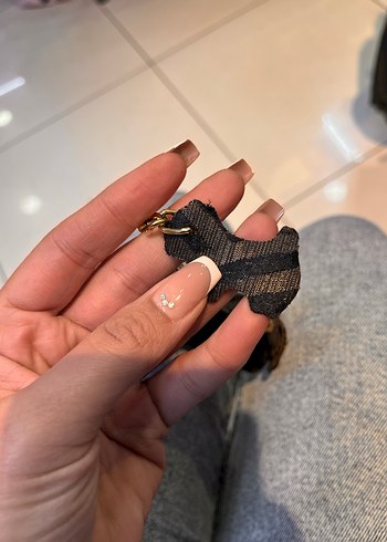 Zincir Detaylı Kahverengi Kadın Anahtarlık - Görsel 4