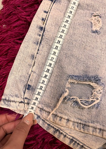 Kadın Mini Kot Şort - Görsel 5