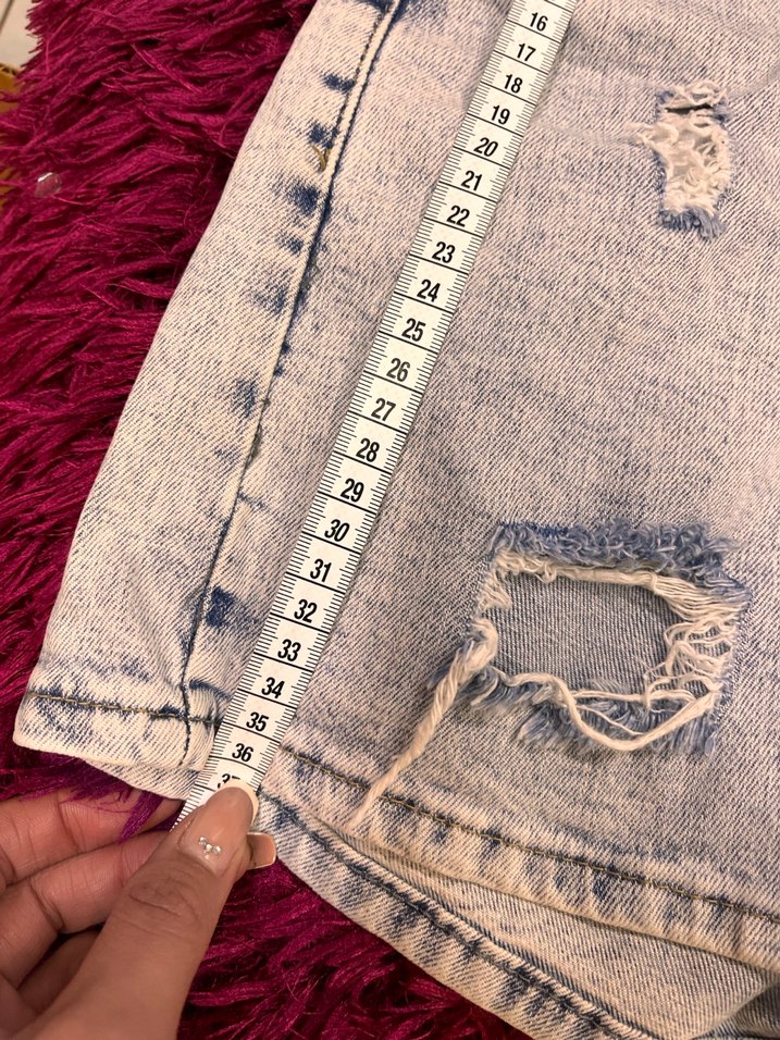 Kadın Mini Kot Şort - Görsel 5