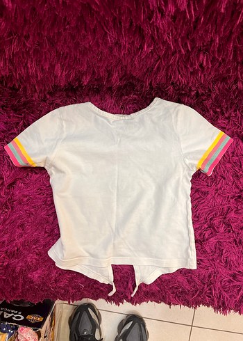 3/4 yaş Kız Çocuk Deniz Kızı Baskılı Tişört - Görsel 5