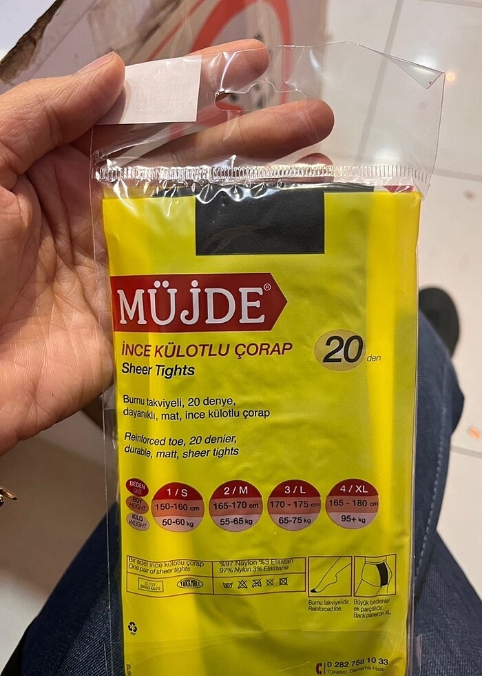 M BEDEN SİYAH MAT KÜLOTLU ÇORAP - Görsel 2