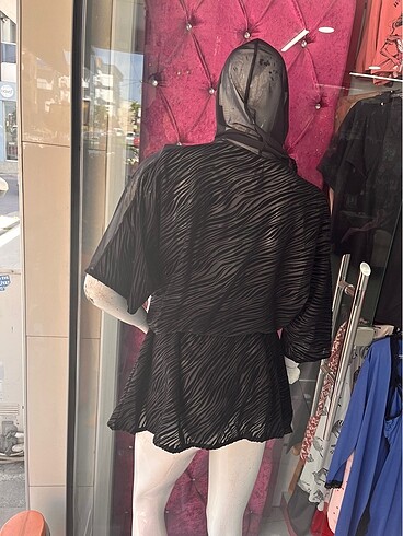 KAPŞONLU TRANSPARAN PAREO - Görsel 5