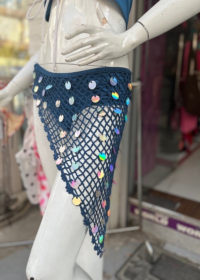 PULLU EL YAPIMI PAREO - Görsel 2