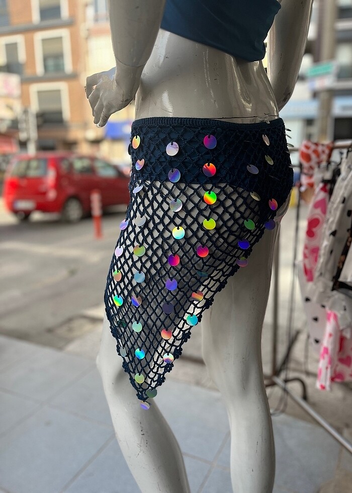 PULLU EL YAPIMI PAREO - Görsel 3