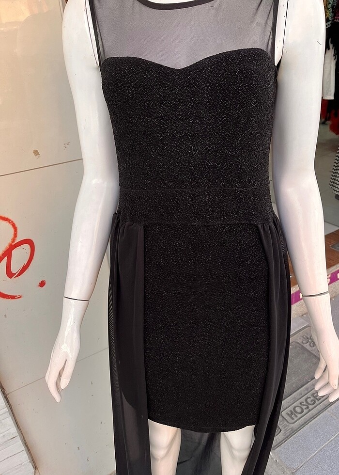 TÜL DETAYLI ELBİSE - Görsel 2