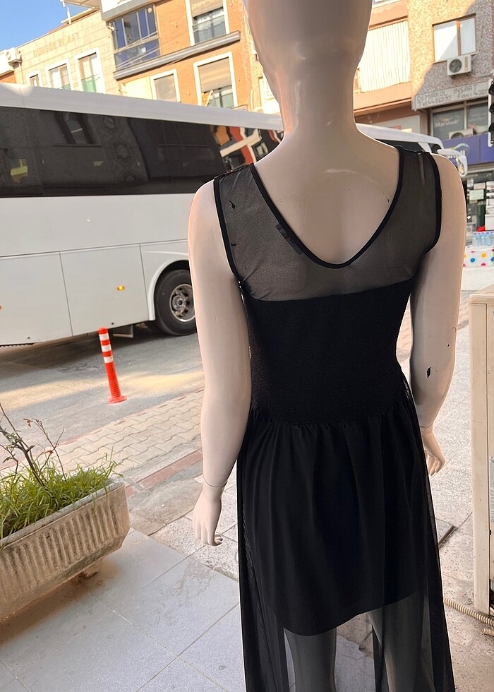 TÜL DETAYLI ELBİSE - Görsel 5