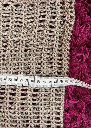 Bej Gri Örgü Mini pareo el örmesi - Görsel 6