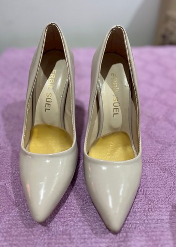36 Beden Bej Stiletto Topuklu Kadın Ayakkabı