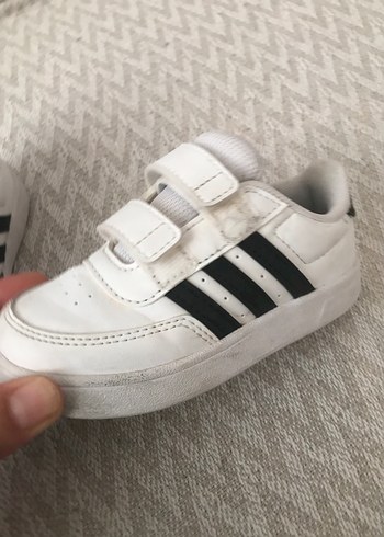 Adidas Adidas Erkek Çocuk Beyaz Zebra Desenli Spor Ayakkabı