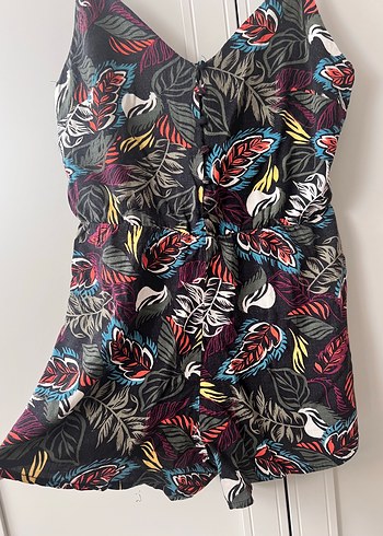 Stradivarius Bohem Tarz Mini Askılı Tulum - Görsel 4