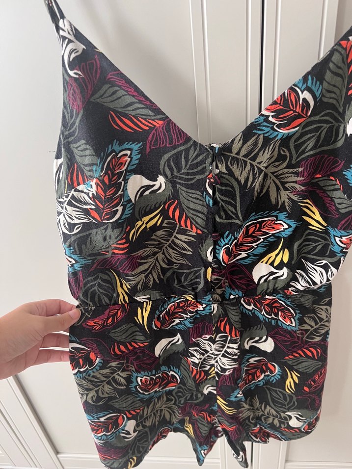 Stradivarius Bohem Tarz Mini Askılı Tulum - Görsel 3