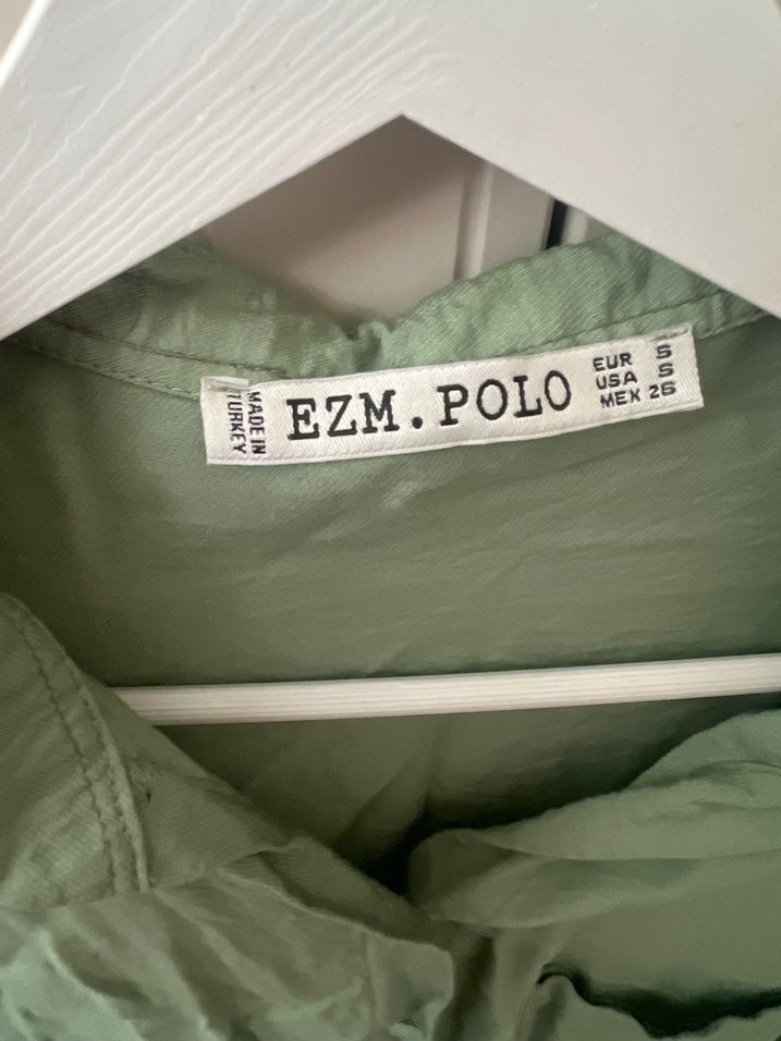 Yeşil Keten Kadın Gömlek Uzun Kollu - Görsel 4