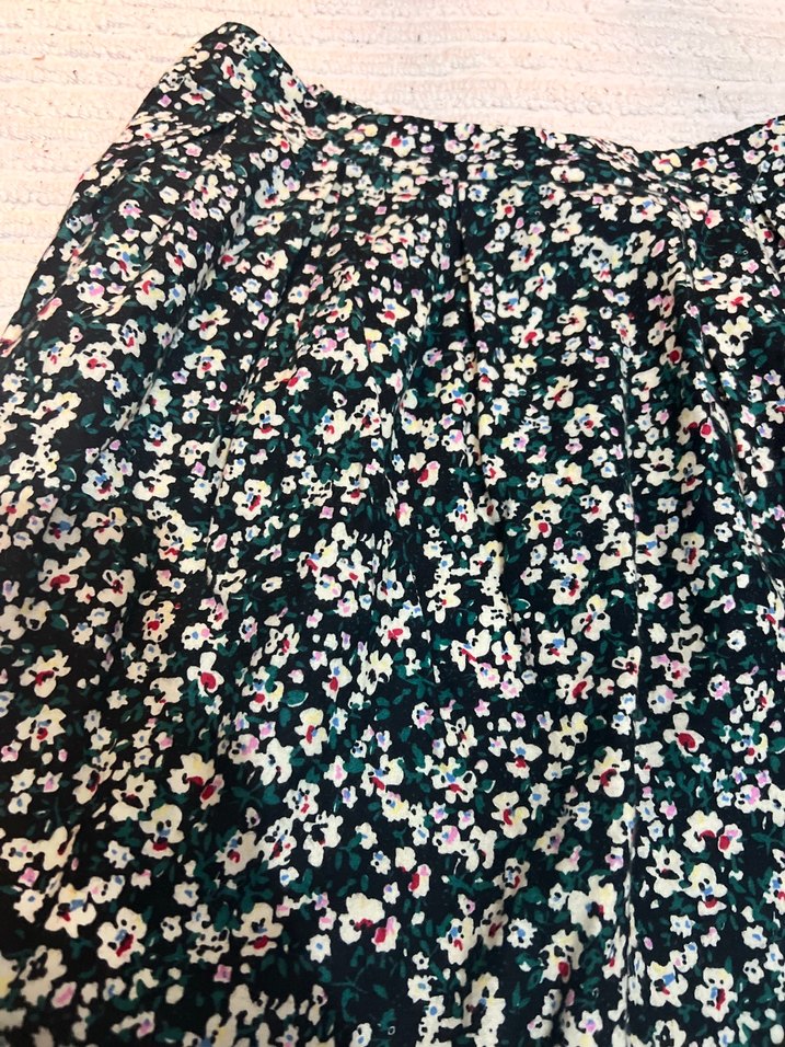 Çiçek Desenli Mini Etek - Görsel 2