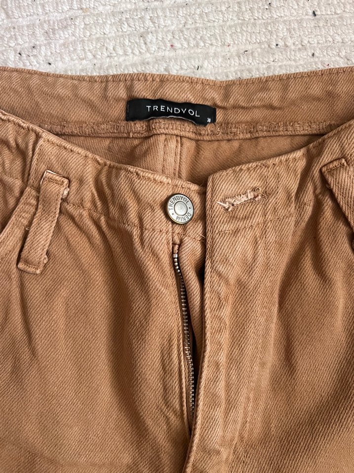 Kadın Kahverengi Bol Kesim  Pantolon - Görsel 4