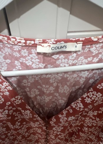 Turuncu V Yaka Çiçekli Uzun Bohem Elbise - Görsel 3