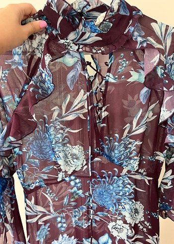 Bohem  Çiçekli Uzun Elbise - Görsel 6