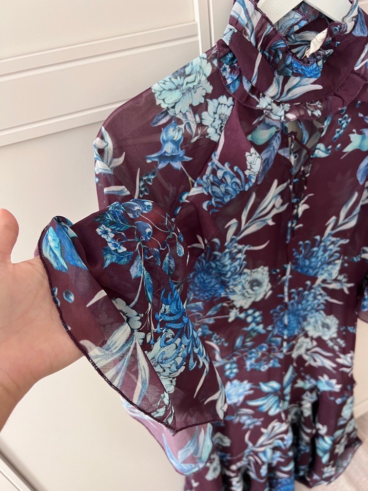 Bohem  Çiçekli Uzun Elbise - Görsel 4