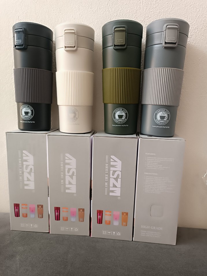 Silikon Tutacaklı Termos Matara Seti - Görsel 2