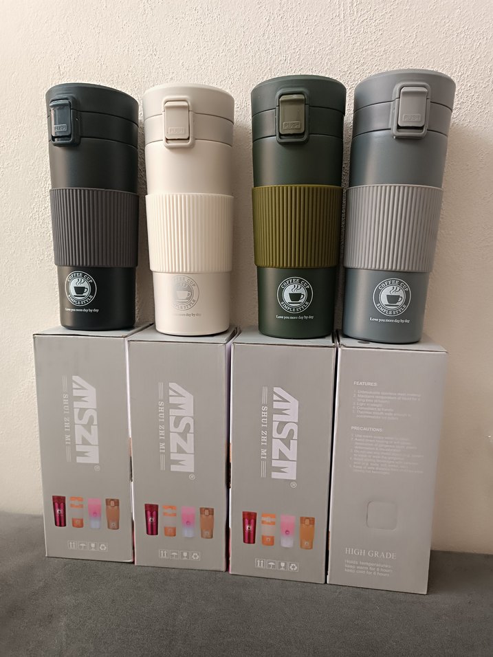 Silikon Tutacaklı Termos Matara Seti - Görsel 3