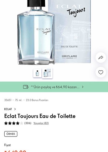 Oriflame Eclat Toujours erkek Parfümü - Görsel 3