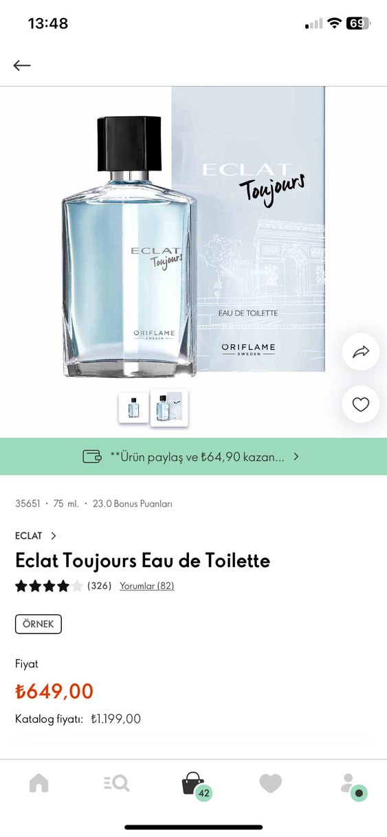 Oriflame Eclat Toujours erkek Parfümü - Görsel 3