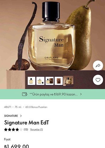 Oriflame Signature Man Erkek Parfümü - Görsel 3