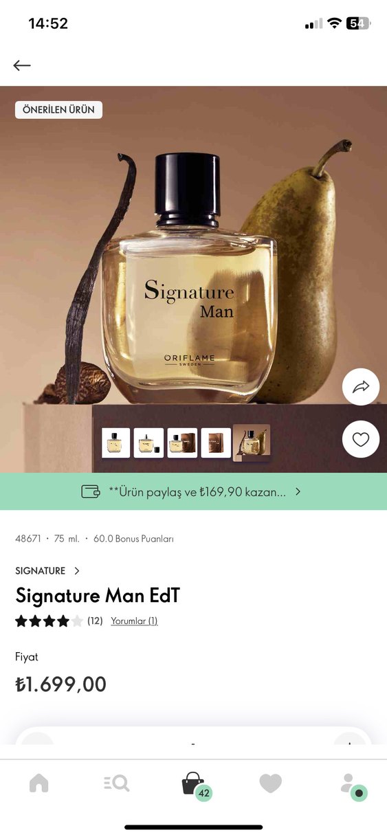 Oriflame Signature Man Erkek Parfümü - Görsel 3