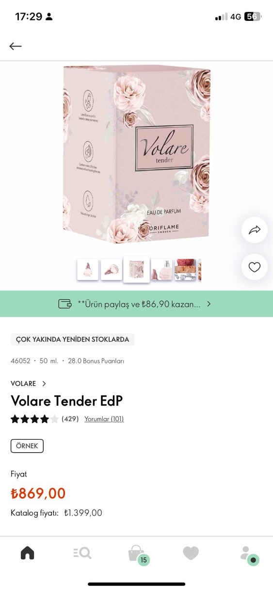 Volare Tender Oriflame Kadın Parfümü - Görsel 2