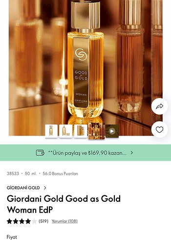 Oriflame Good as Gold Kadın Parfüm 50 ml - Görsel 2