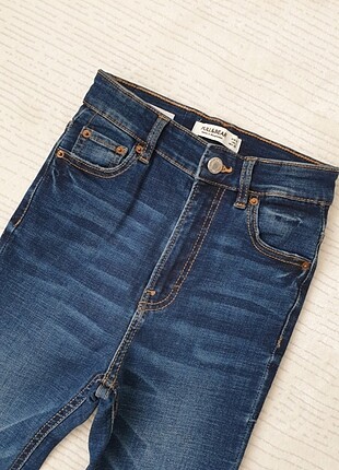 32 Beden lacivert Renk Yüksek Bel Skinny Fit Jean