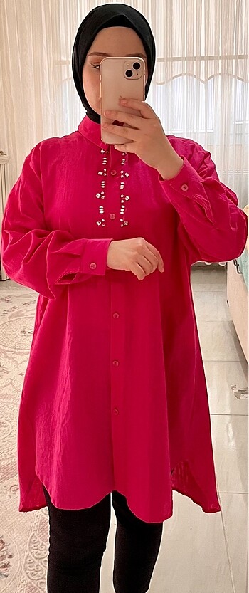 Tamamen pamuklu etiketli butik ürünü tunik