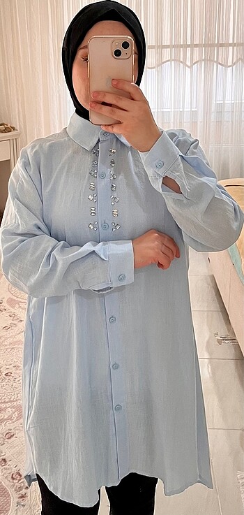 Tamamen pamuklu etiketli butik ürünü tunik