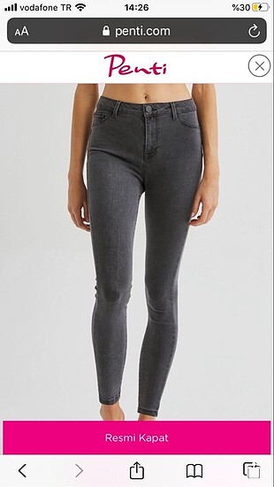 Penti Push Up Jegging Kot Pantolon