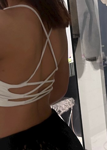 Beyaz İnce Askılı Kadın atlet - Görsel 5