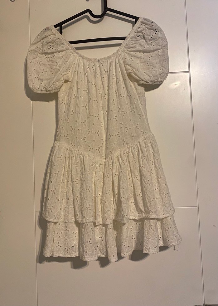 Romantik Ekru Mini Elbise — görsel 9/10