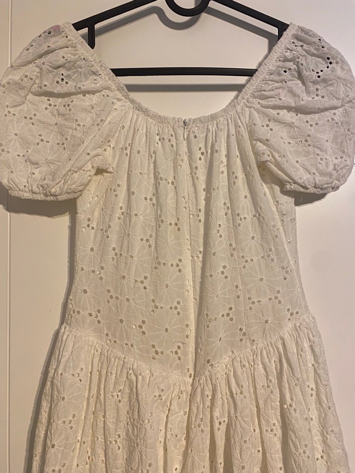 Romantik Ekru Mini Elbise — görsel 7/10