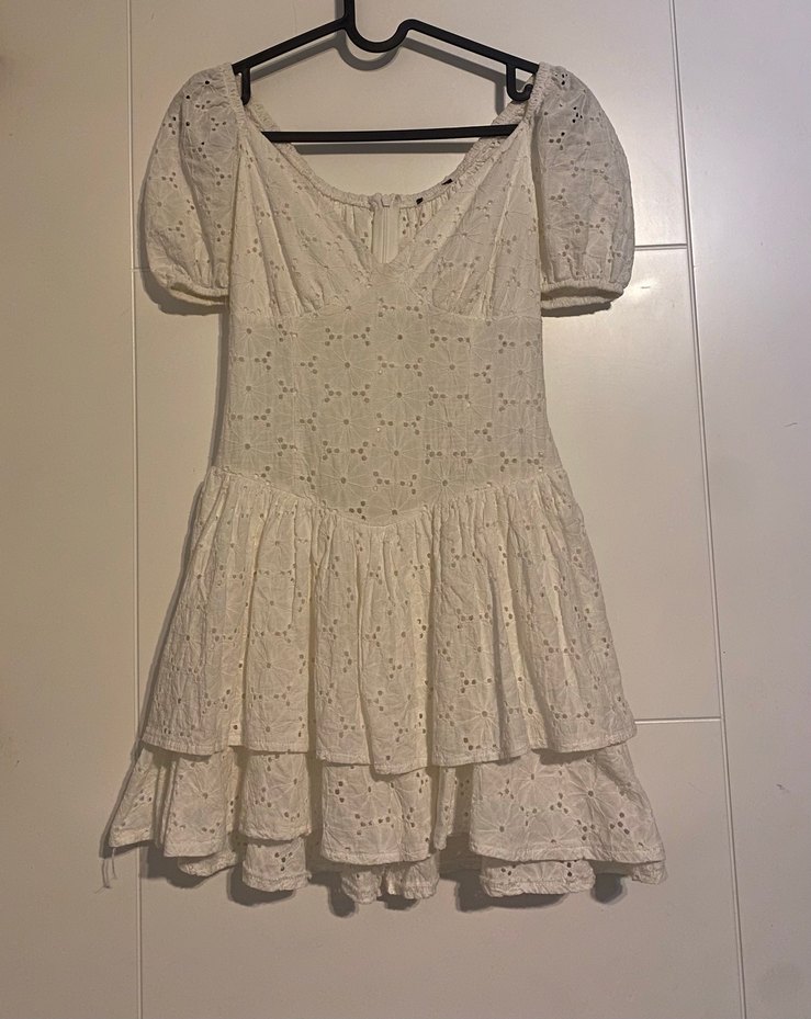 Romantik Ekru Mini Elbise — görsel 4/10