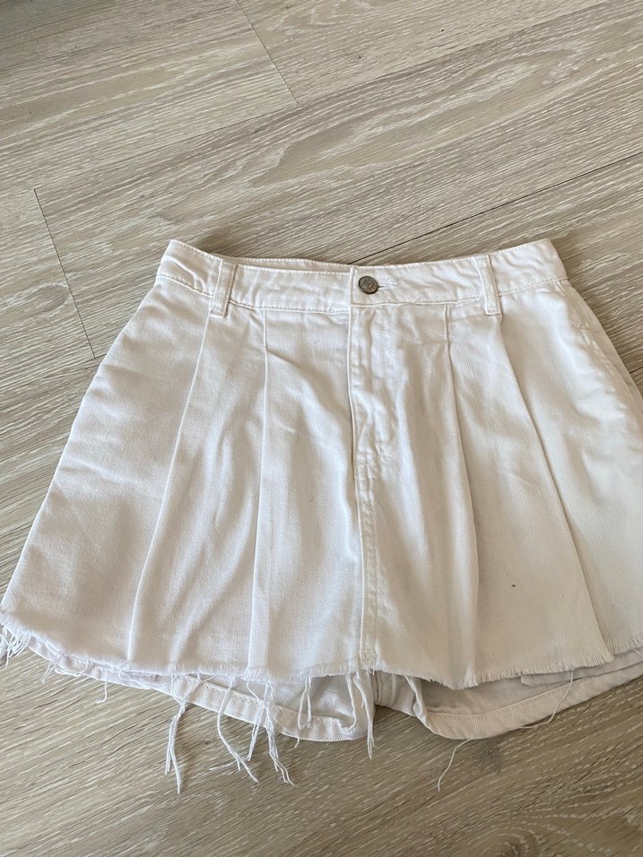 Beyaz kot şort etek — görsel 5/9