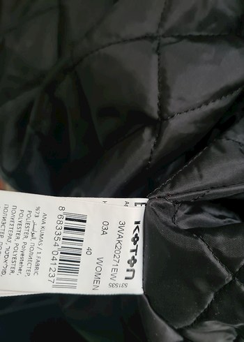 Kahverengi Çiçek Desenli Kadın Kısa Ceket - Görsel 6