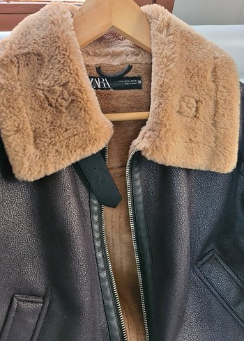 Kahverengi Kürklü Deri Kadın Ceket - Görsel 2