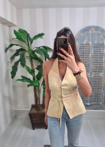 Kemerli Sarı Yelek - Görsel 6