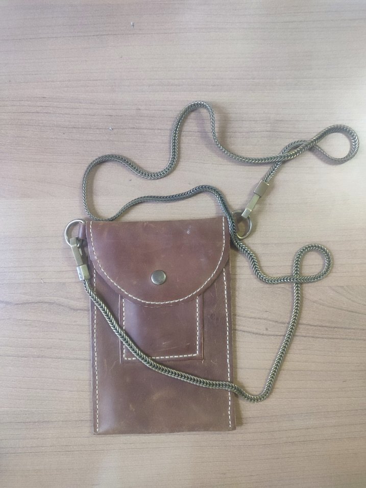 Deri Kahverengi Minimalist Çapraz Çanta - Görsel 2