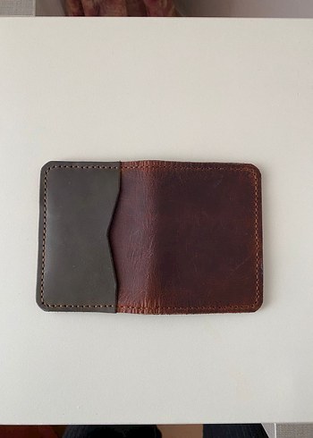 Koyu Kahverengi Minimalist Erkek Cüzdan - Görsel 2