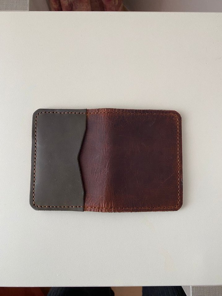 Koyu Kahverengi Minimalist Erkek Cüzdan - Görsel 2