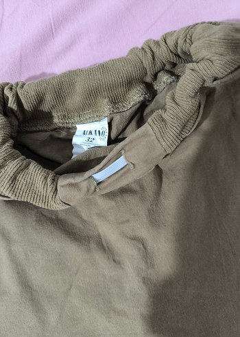 Bej Keten Kumaşlı Kız Çocuk Etek - Görsel 2