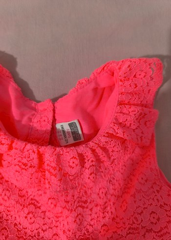 Pembe Nakışlı Kolsuz Kız Elbisesi - Görsel 3