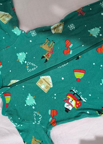 Renkli Baskılı Erkek Çocuk Fermuarlı Pijama - Görsel 2