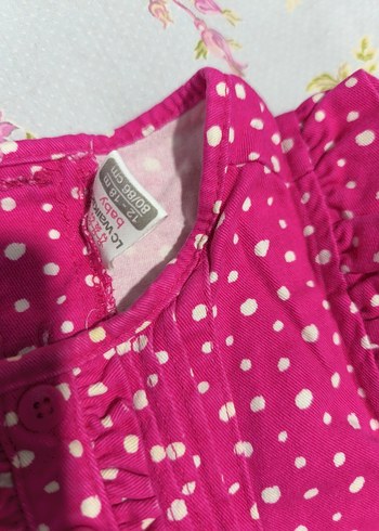 Puantiyeli Pembe Bebek Tulum - Görsel 2