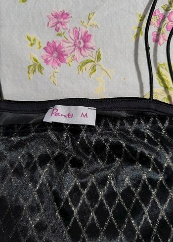 İnce Askılı simli Siyah büstiyer - Görsel 2