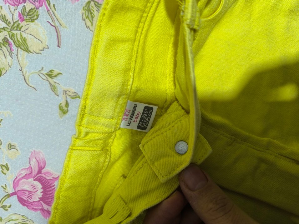 Sarı Bağcıklı Kız Çocuk Şort - Görsel 2